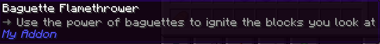 Boring baguette flamethrower lore