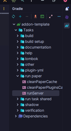 Running the test server