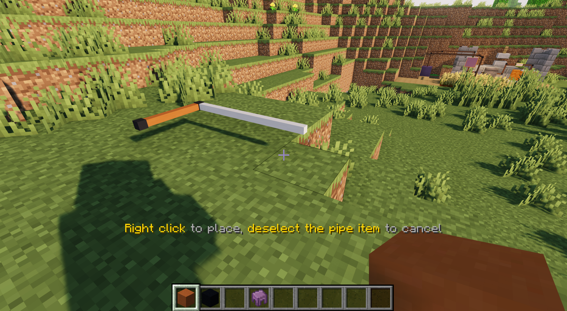 Placing copper pipes