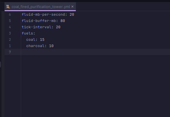 Purification tower config